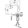 Смеситель для раковины FRAP H88 F1088-3